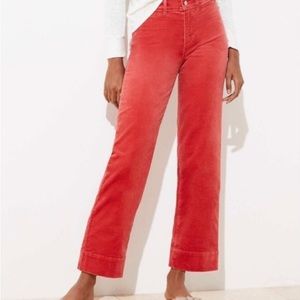 Loft High-Waisted Velvet Pants
